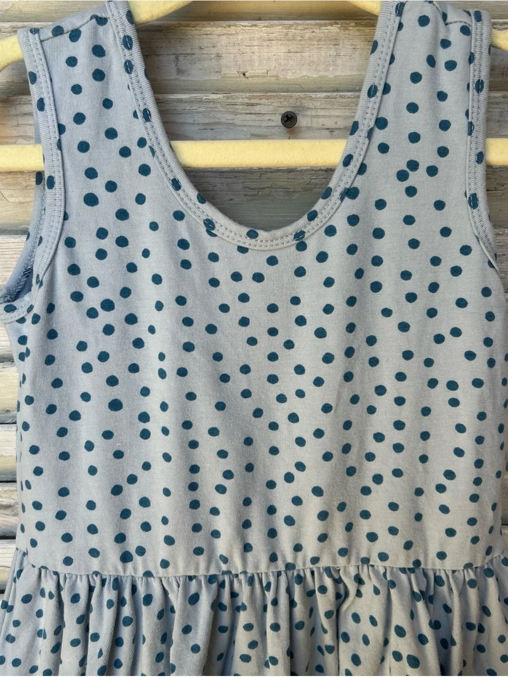Alice + Ames Sly Blue Polka Dot Tank Ballet Dress Size 7 excellent used conditio